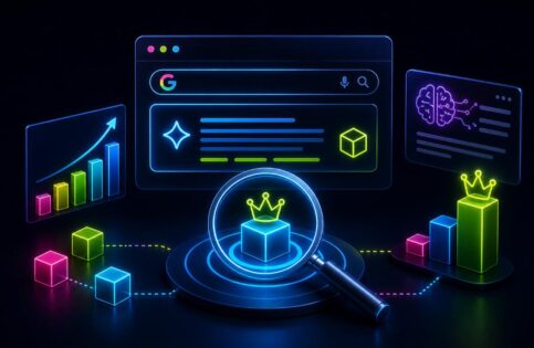 AI SEO optimization in 2026 illustrated through AI-powered search analytics, keyword research, and technical SEO workflows