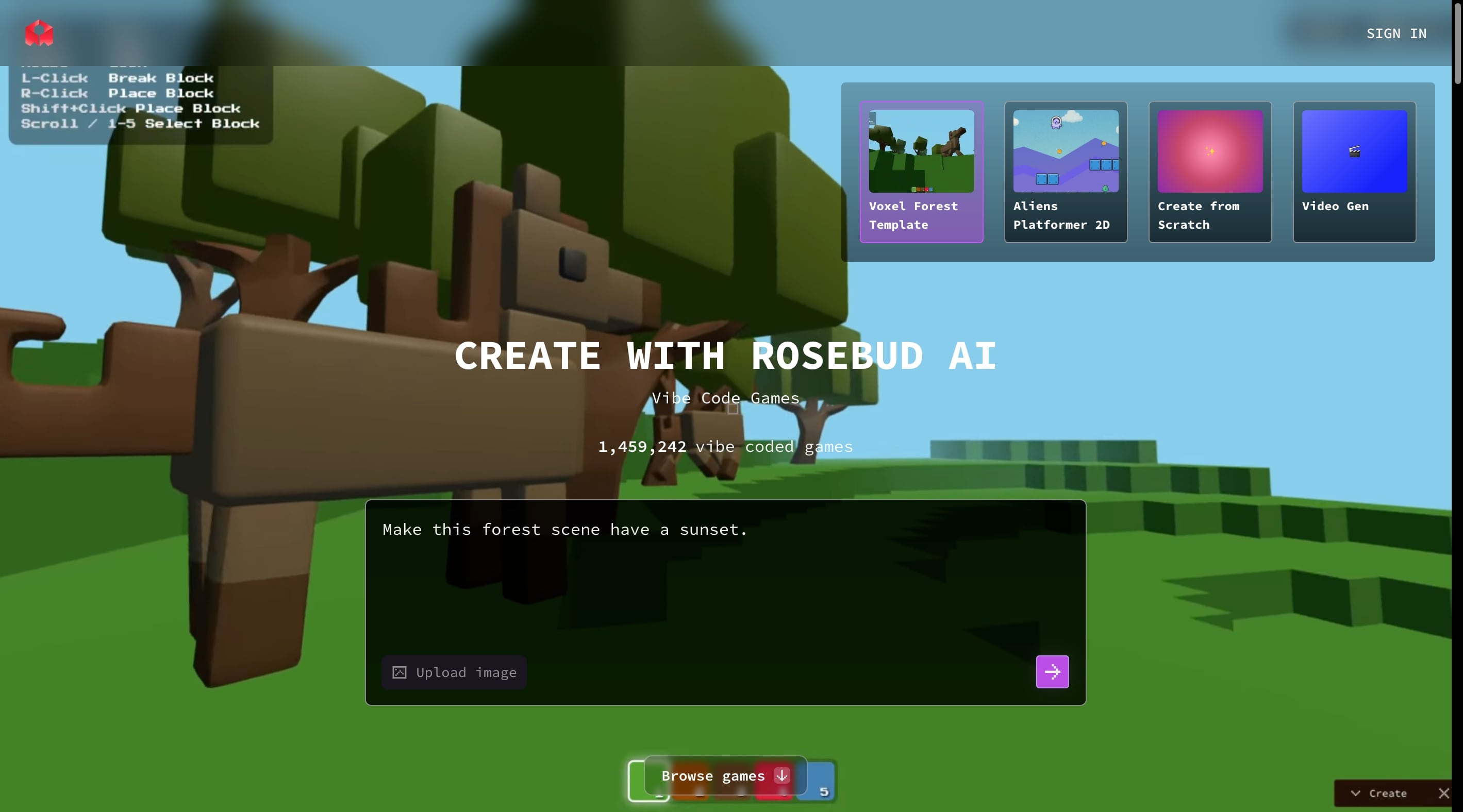 rosebud vibe coding tools