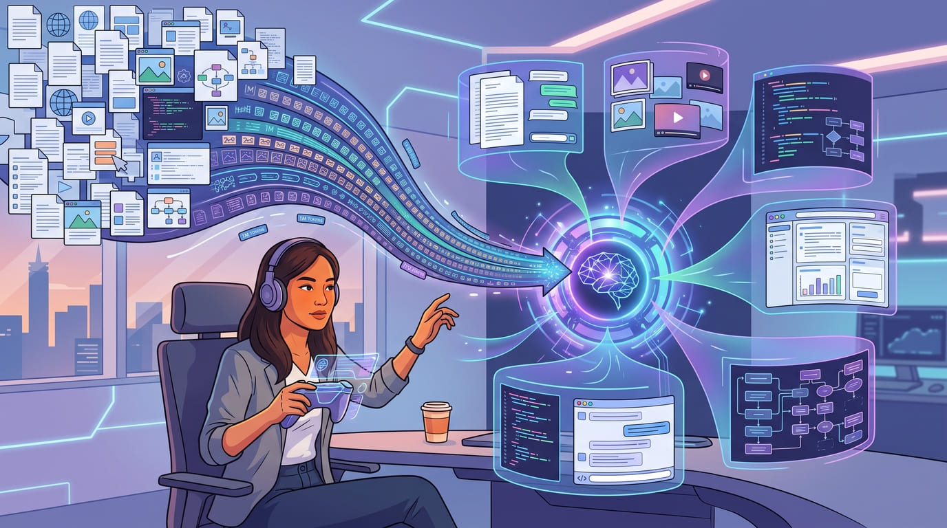 Ilustrasi pengertian Gemini 3.7 Flash sebagai model reasoning multimodal