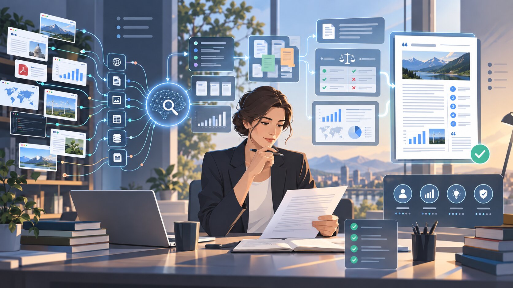 Deep Search AI dengan proses verifikasi sumber oleh pengguna