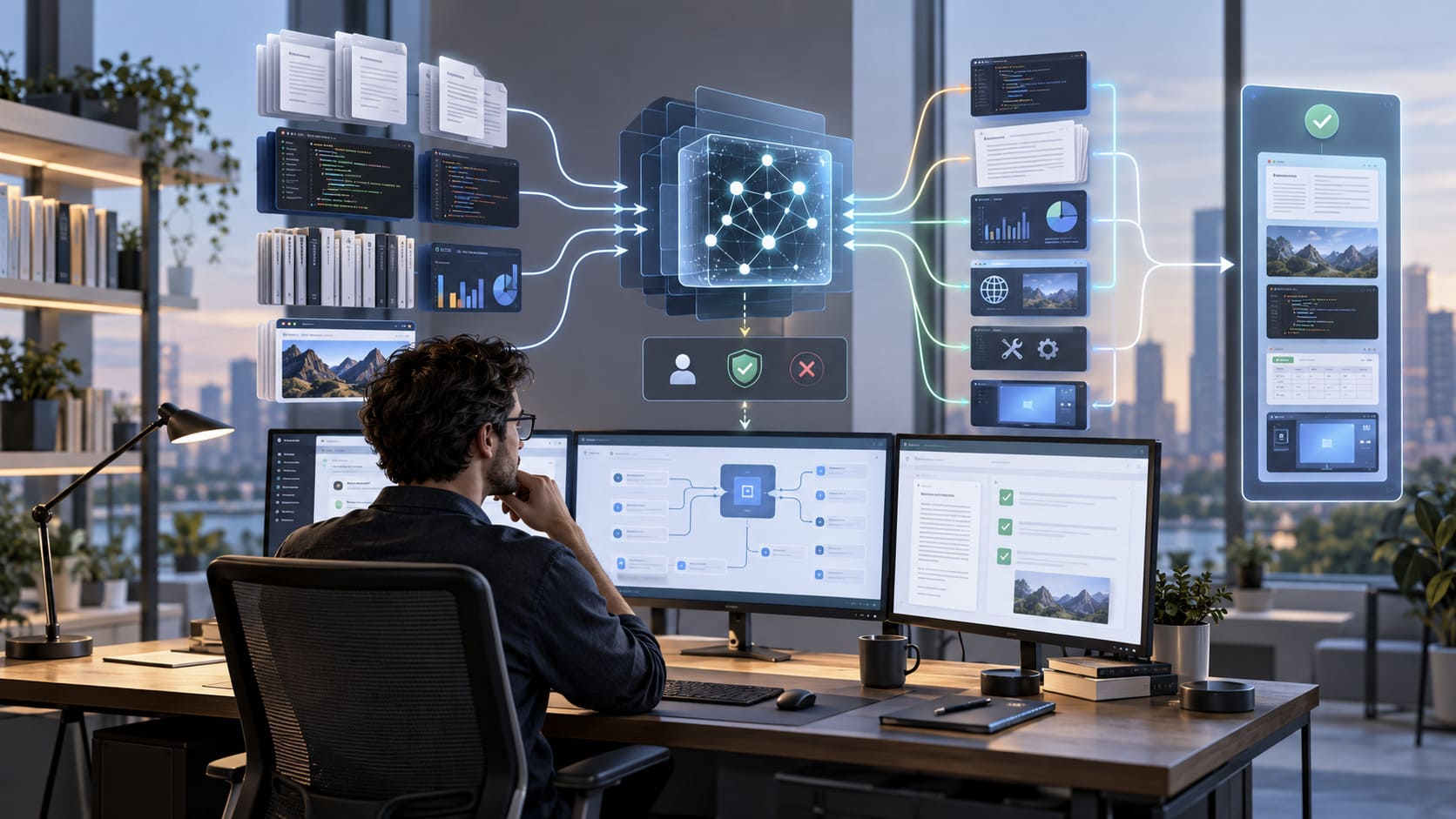 Human developer supervising an end to end GPT-6 Astra workflow