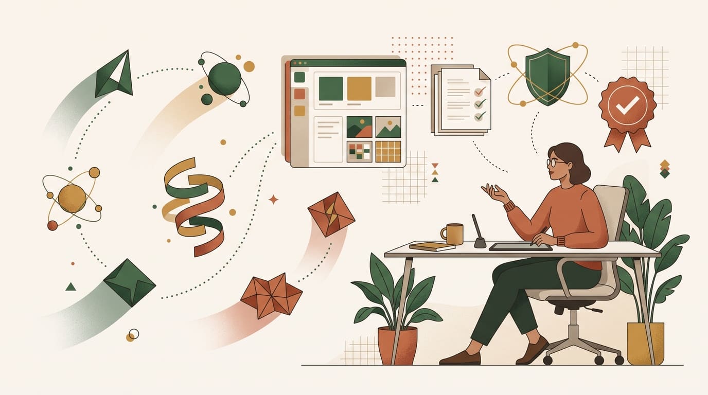 Ilustrasi kolaborasi manusia dan AI agent dalam pekerjaan digital modern.