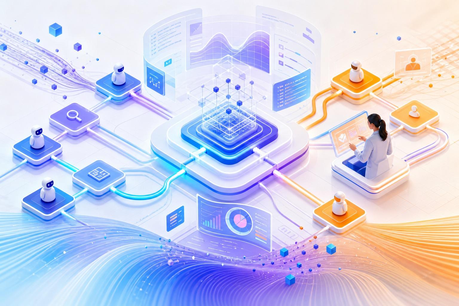 Diagram perbedaan ekosistem Gemini Agent, OpenAI Dots, dan Meta Muse.